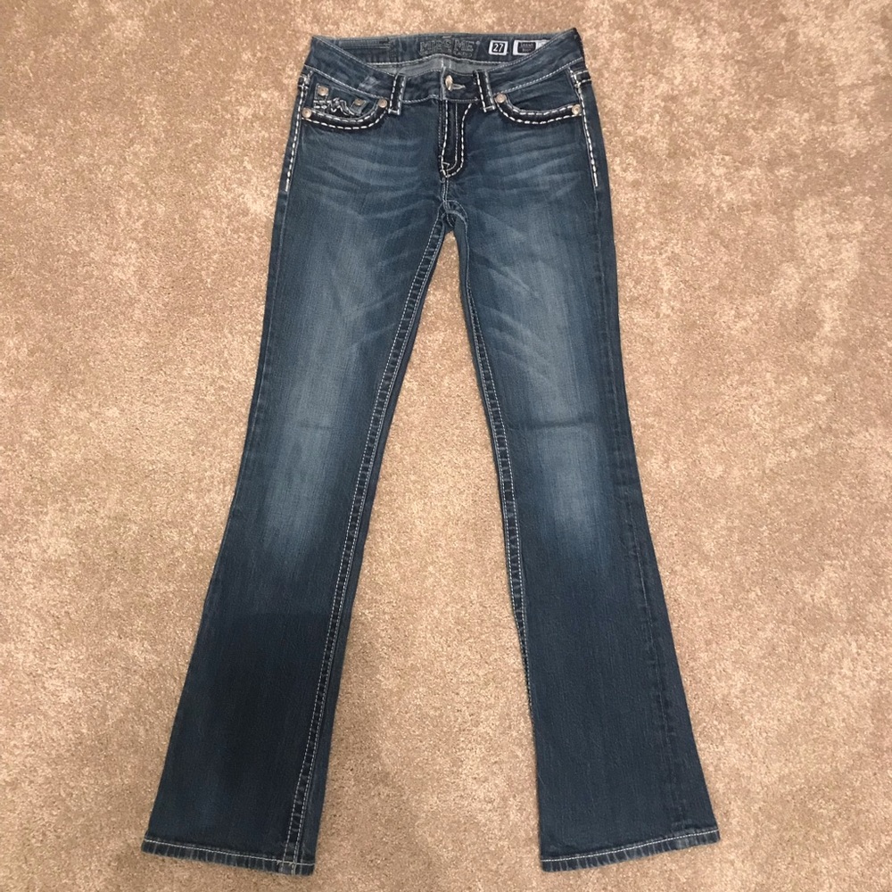 Miss Me 5 Pocket Boot Cut Jeans Size 27
